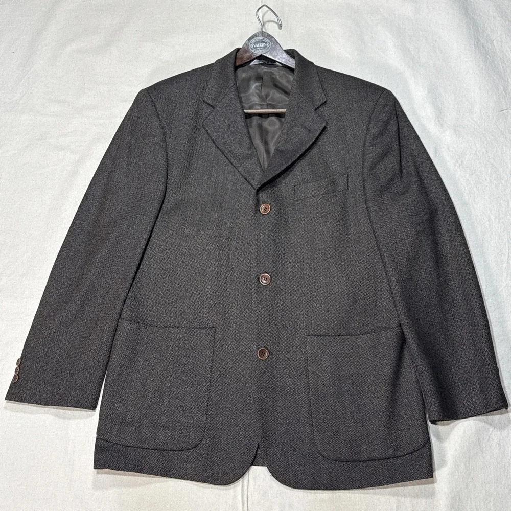 Croft Sport Coat Mens 42 Brown LambsWool Twill  Baracuta Soft Super Fine Lamb
